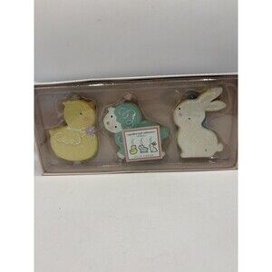 Cupcakes & Cashmere Pastel Gingerbread Easter Chick Lamb Bunny Ornaments Decor